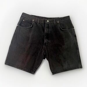 Wrangler Silver Edition Mens Denim Shorts Black Faded Relaxed Fit Made in USA 37